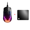 SteelSeries Aerox 3 Onyx Mouse + SteelSeries QcK+ Large Mouse Pad Bundle Paket