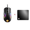 Steelseries Rival 5 RGB Mouse + SteelSeries QcK+ Large Mouse Pad Bundle Paket