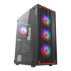 VENTO VG22A 650W Tempered Glass USB 3.0 Mesh Rainbow ATX Mid Tower Kasa + FSP 650W PSU