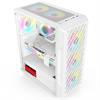PowerBoost PB-P801AW 650W 80+ Bronze Tempered Glass USB 3.0 Mesh RGB ATX Beyaz Kasa