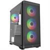 PowerBoost PB-PS5850B 600W 80+ Tempered Glass USB 3.0 Mesh Rainbow ATX Siyah Kasa