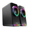MIKADO MD-182 2.0 3W*2 RGB Aydınlatmalı USB + 3.5mm USB 5V Siyah Hoparlör