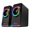 MIKADO MD-182 2.0 3W*2 RGB Aydınlatmalı USB + 3.5mm USB 5V Siyah Hoparlör