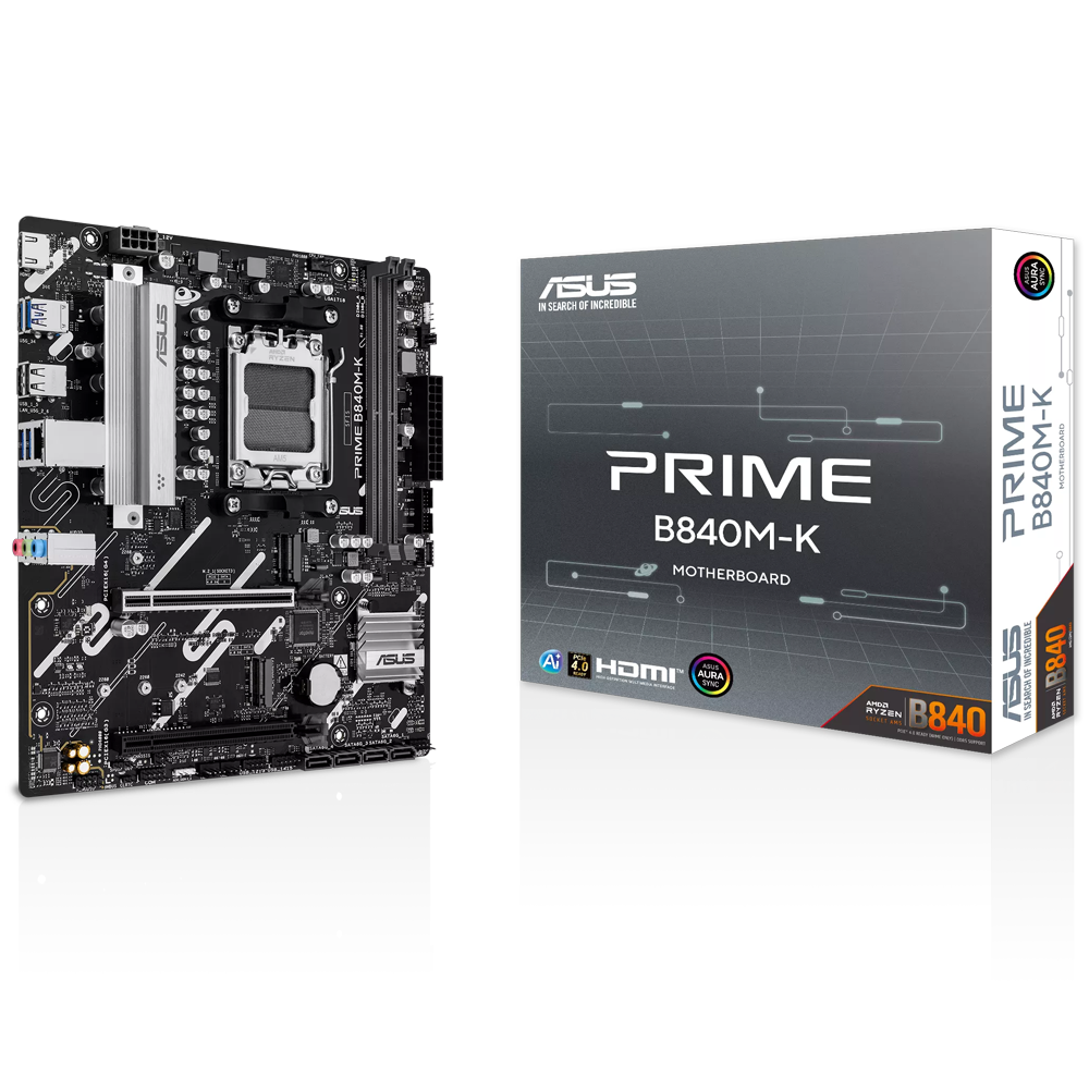 ASUS PRIME B840M-K 8000MHz OC DDR5 Soket AM5 M.2 HDMI mATX Anakart görsel 1