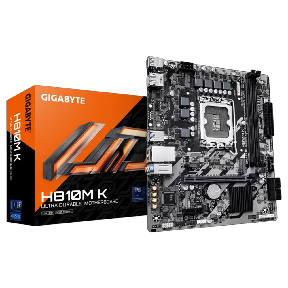 GIGABYTE H810M K 6400MHz DDR5 Soket 1851 M.2 USB 3.2 HDMI mATX Anakart
