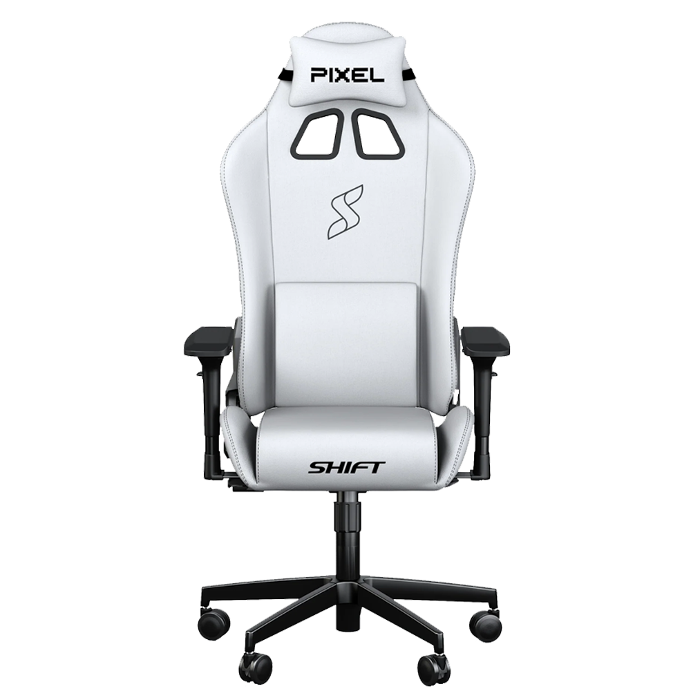 Pixel Shift Kumaş Beyaz Oyuncu Koltuğu