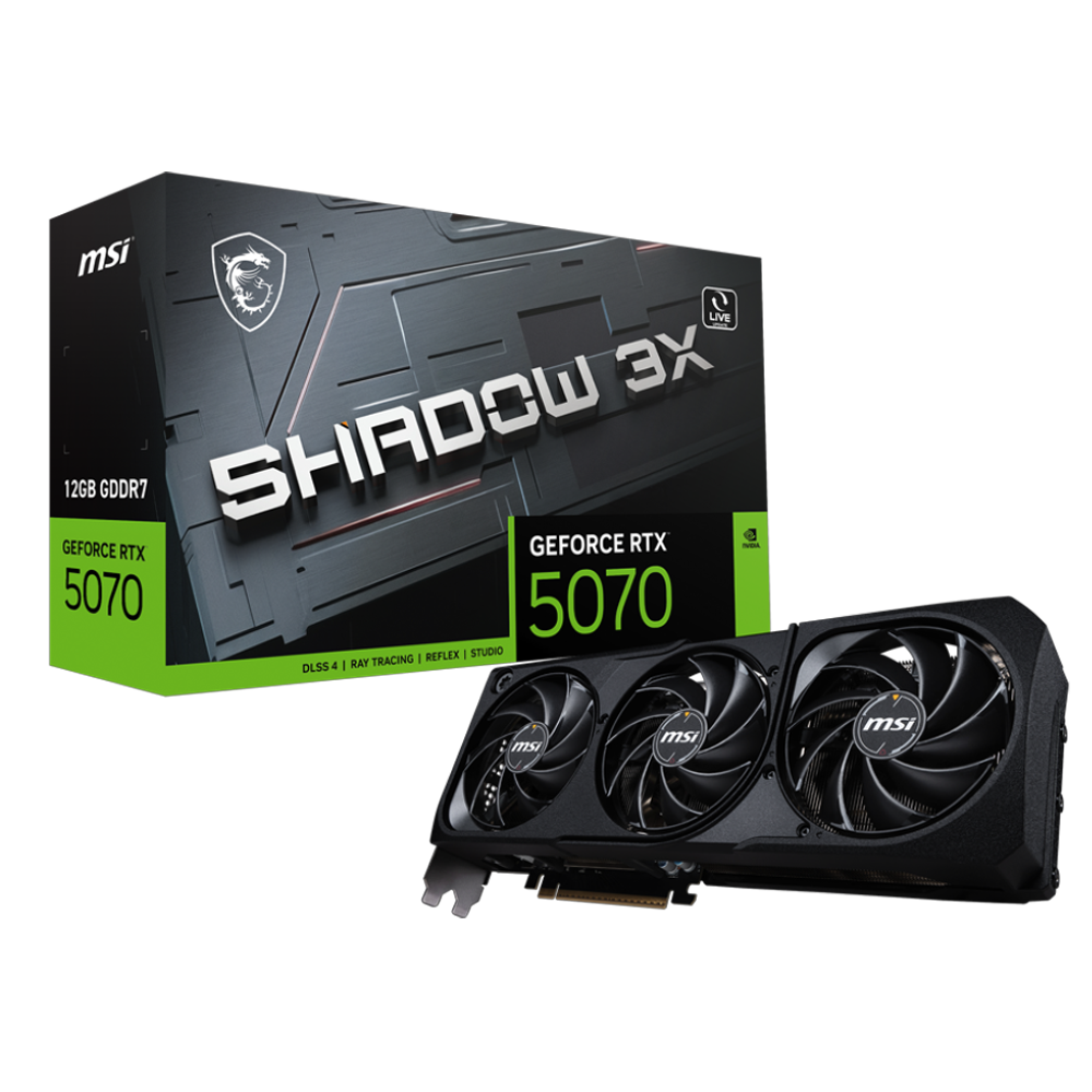 MSI GeForce RTX 5070 12G SHADOW 3X GDDR7 DLSS 4 192 Bit Ekran Kartı görsel 1