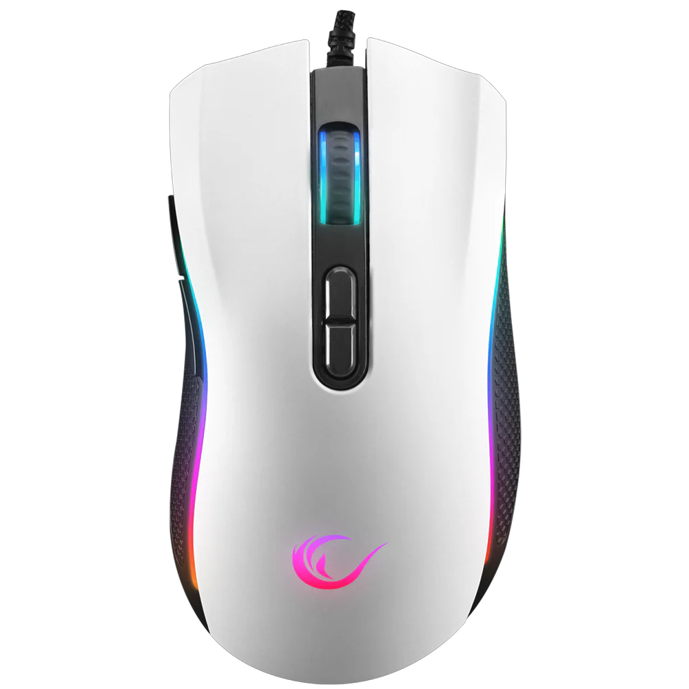 Rampage SMX-R44 V2 12800DPI 1000Hz RGB Kablolu Beyaz Gaming Mouse