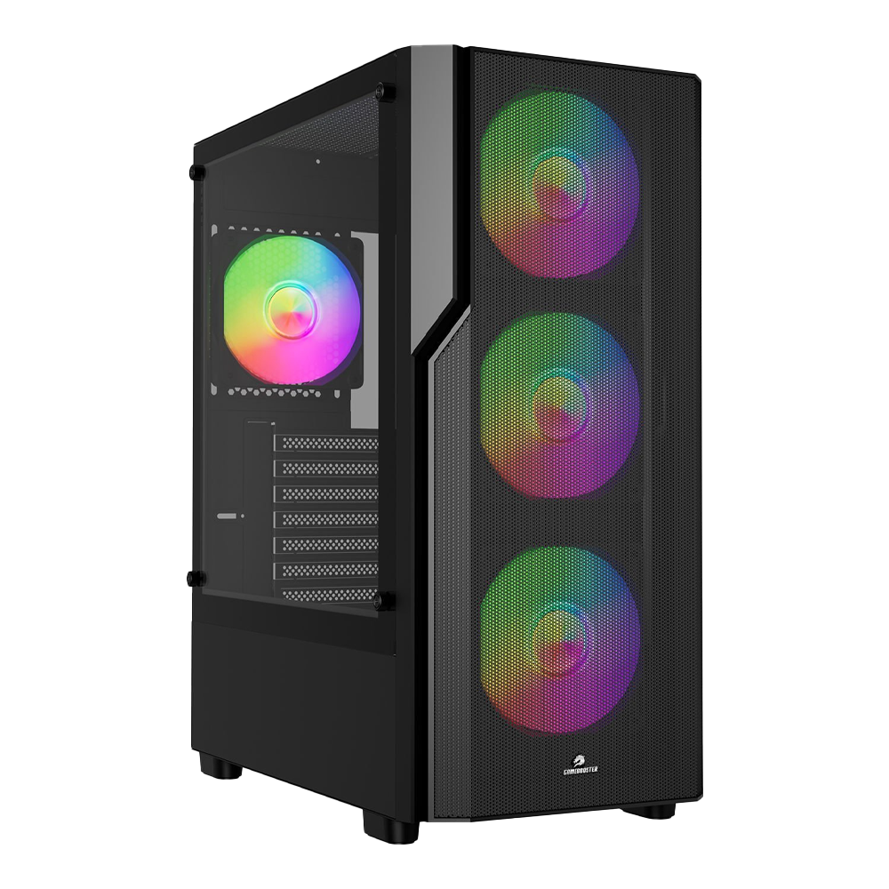 GameBooster CRUX E650B 650W 80+ USB 3.0 Mesh Rainbow Fanlı ATX Mid Tower Gaming Kasa görsel 1