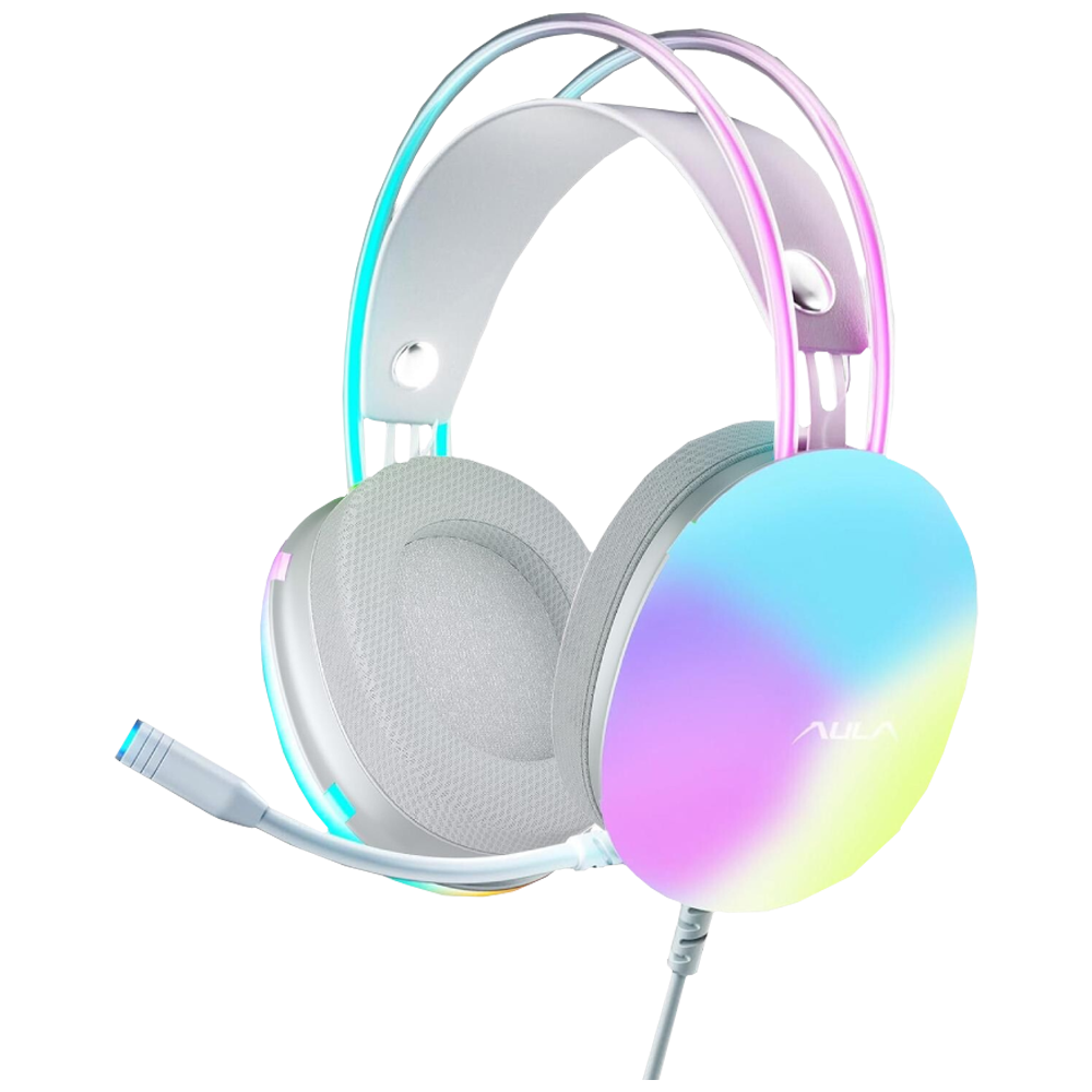 Aula S505 RGB Kablolu Pembe Gaming Kulaklık