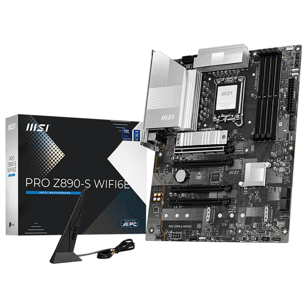 MSI PRO Z890-S WIFI6E 8800MHz(OC) DDR5 Soket 1851 M.2 HDMI DP ATX Anakart