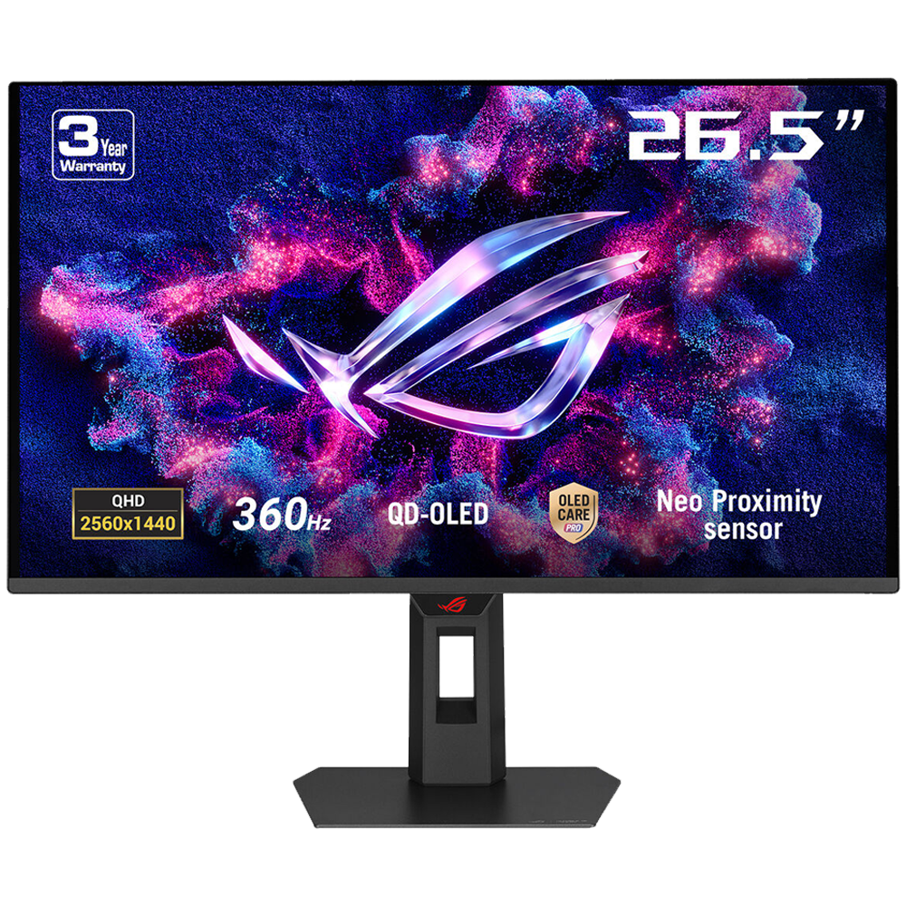 ASUS ROG Strix XG27AQDNG 26.5" 360Hz 0.03ms HDMI DP Adaptive Sync HDR10 Pivot QHD QD-OLED Gaming Monitör
