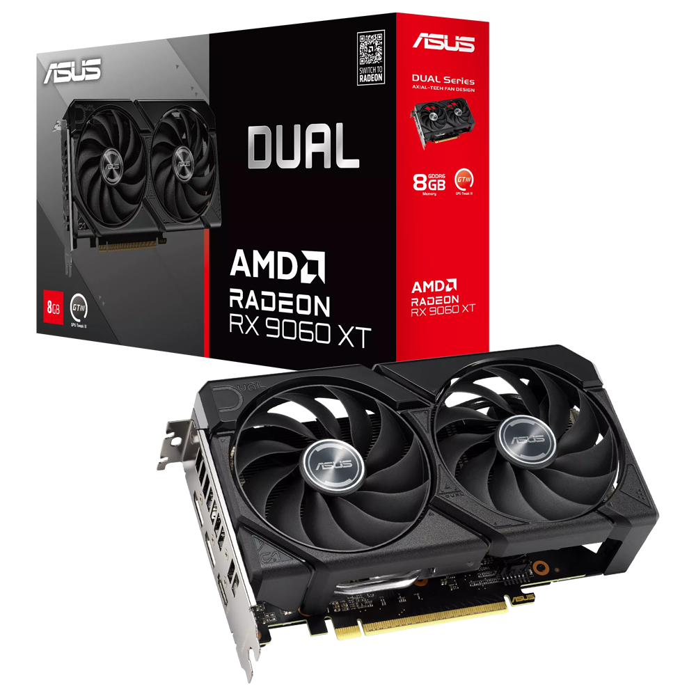 ASUS DUAL Radeon RX 9060 OC Edititon 8GB GDDR6 128 Bit Bulk Ekran Kartı
