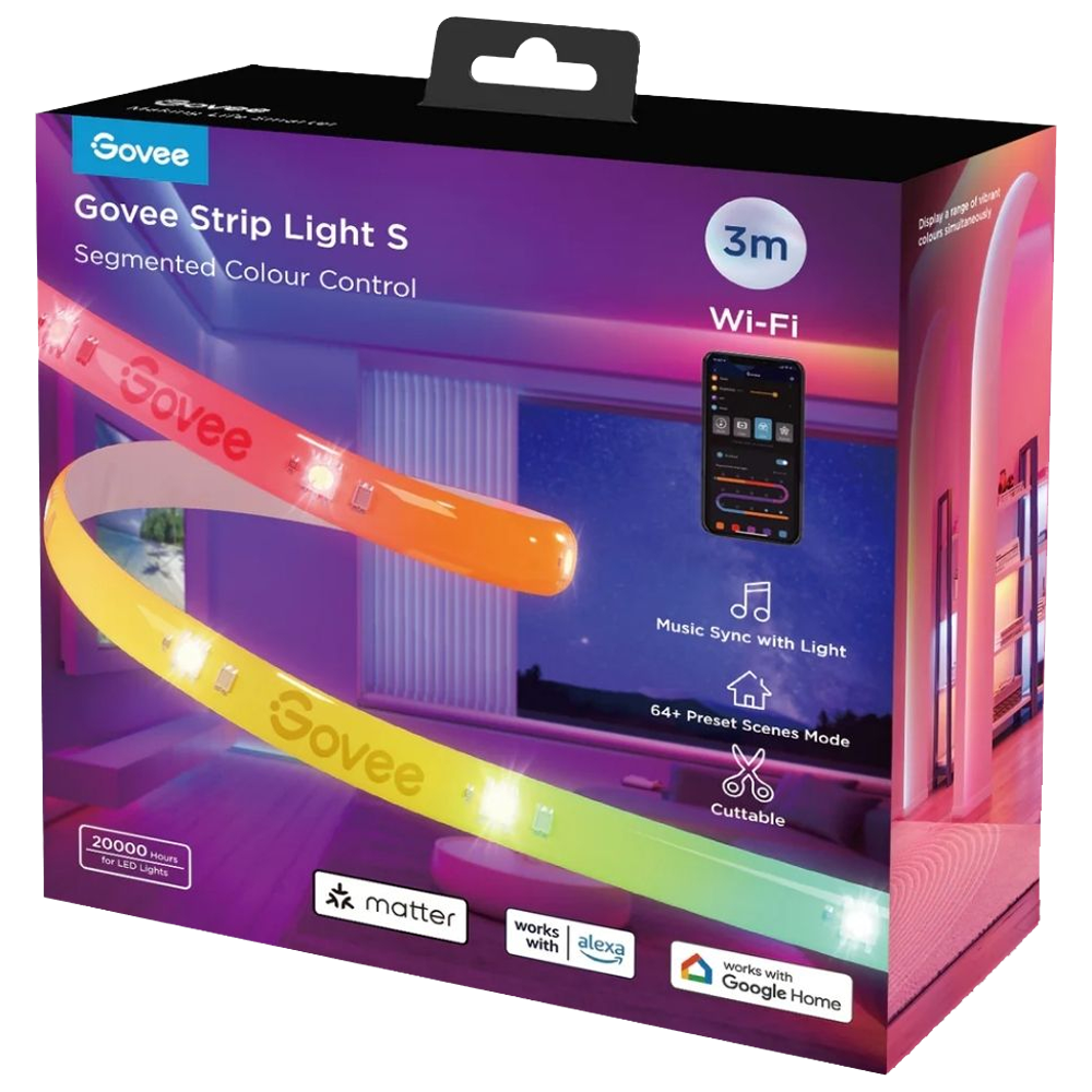 GOVEE RGBICW  WiFi+BT Kaplamalı 3M LED Şerit