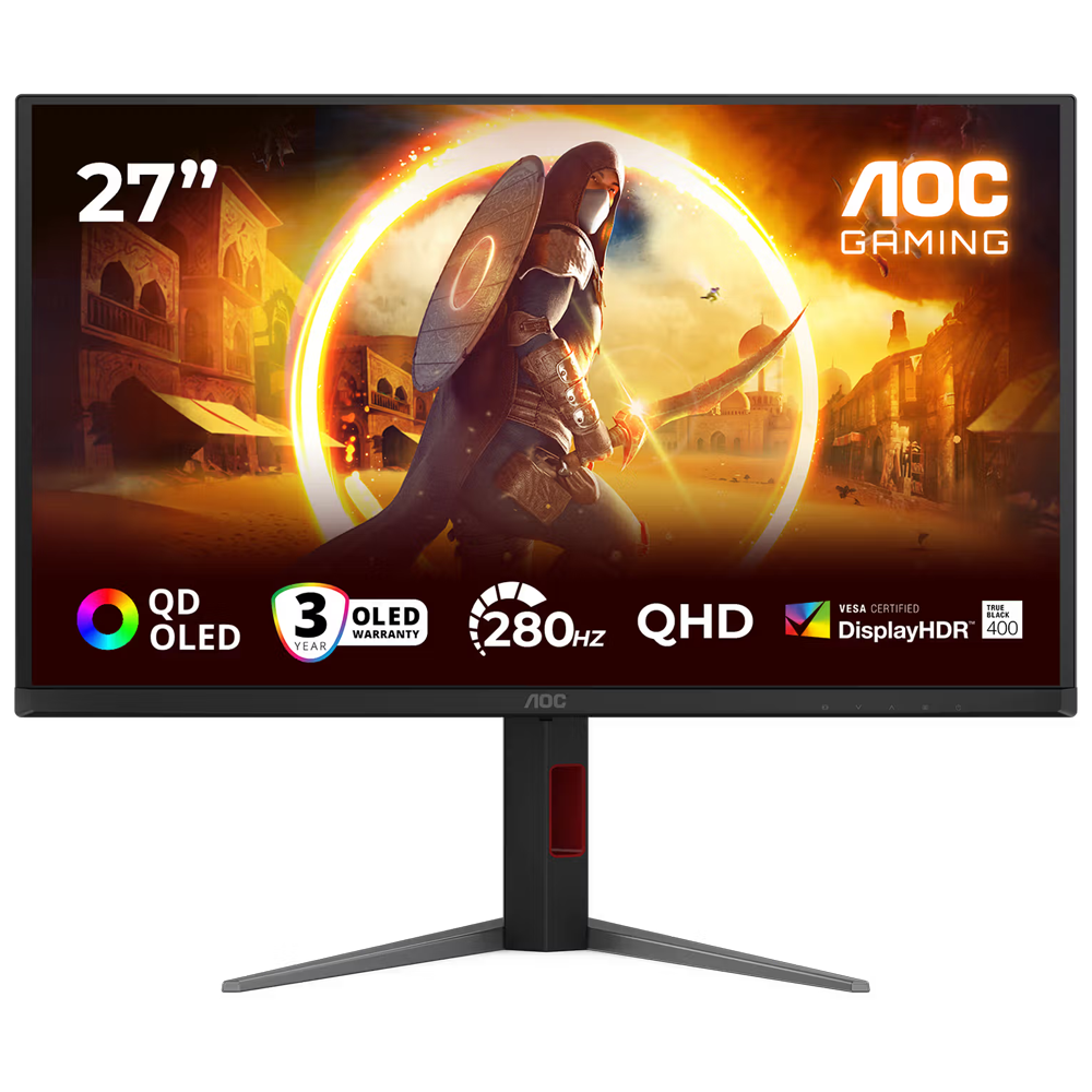 AOC Q27G4ZD 27" 280Hz 0.03ms HDM DPI G-Sync HDR400 Pivot QHD QD-OLED Monitör