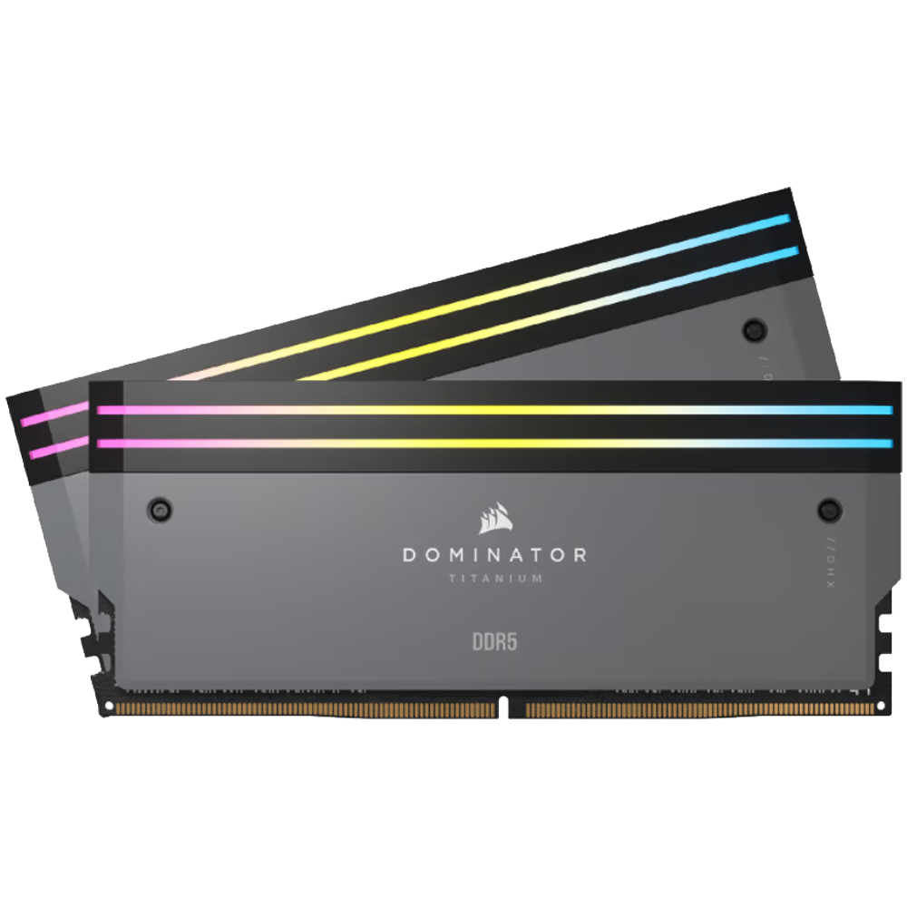 CORSAIR 64GB (2x32GB) Dominator Titanium RGB 6000MHz CL30 EXPO/XMP DDR5 Dual Kit Ram görsel 1