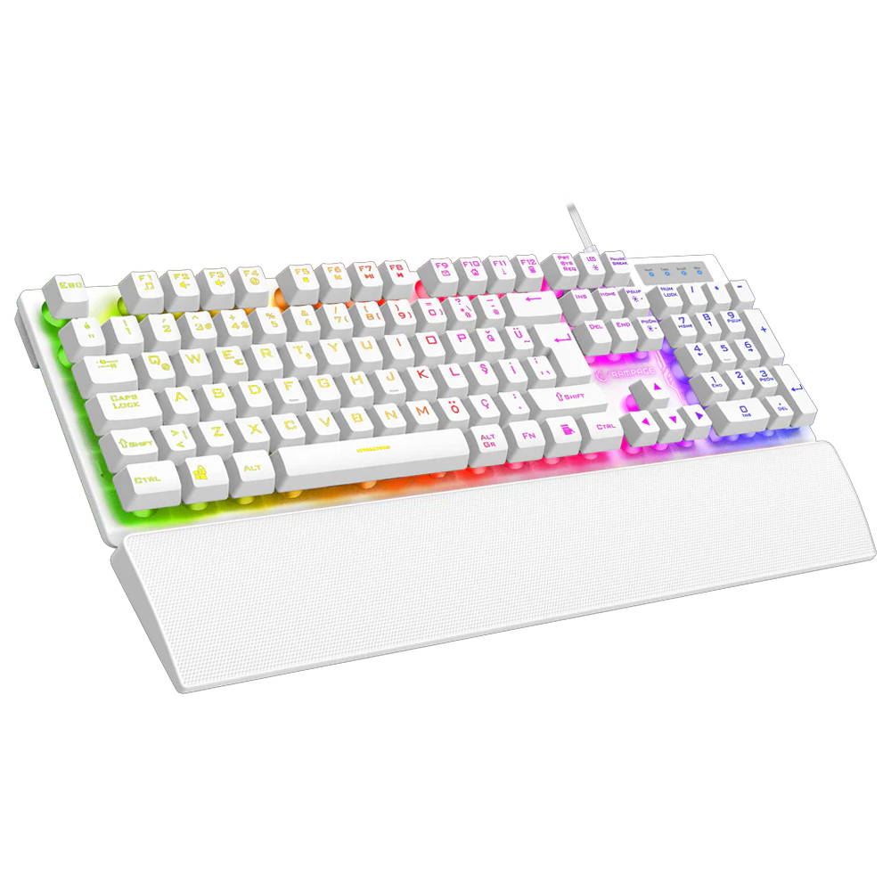 Rampage KM-RX7 FORTUNA V2 Beyaz Klavye Mouse Set