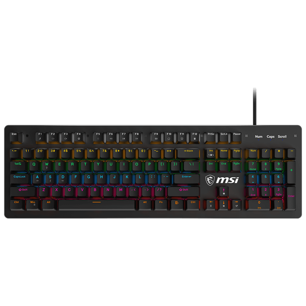 MSI FORGE GK300 Red Switch RGB Mekanik Türkçe Kablolu Gaming Klavye