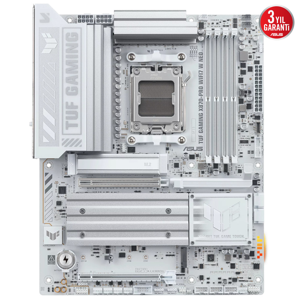 ASUS TUF GAMING X870-PRO WIFI7 W NEO 9600MHz(OC) DDR5 Soket AM5 M