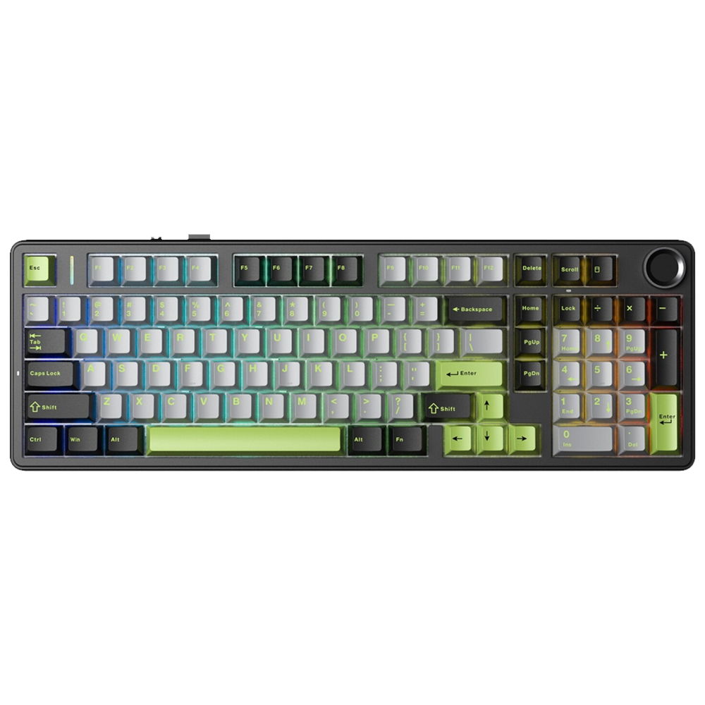Aula F99 Pro Linear GrayWood V3 Switch Hot Swap RGB Yeşil Kablosuz Gaming Klavye