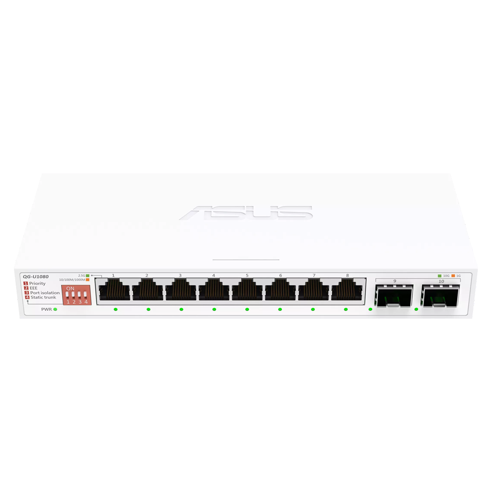 ASUS QG-U1080 10Port 10/100/1000/10000 Mbps Yönetilemez Switch