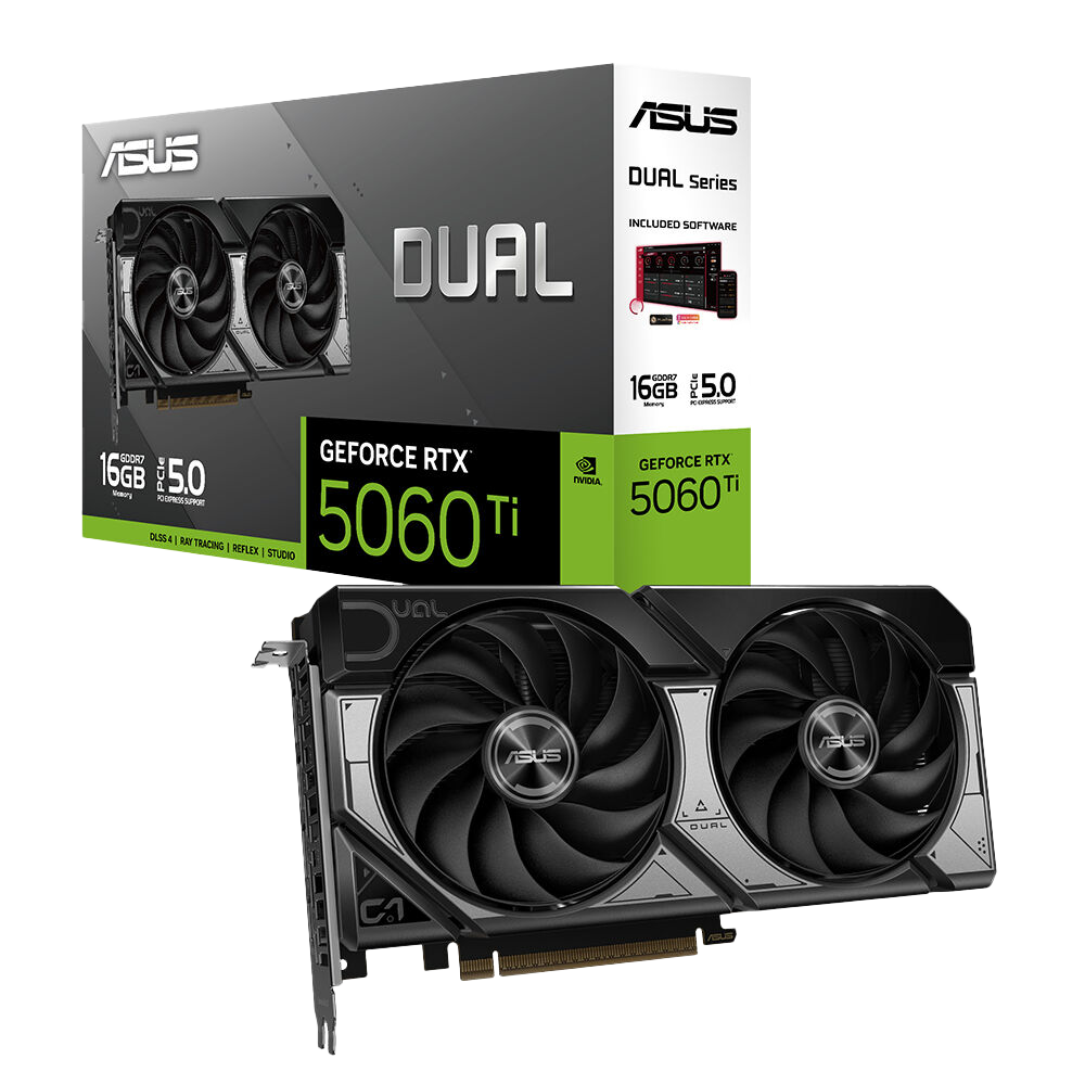 ASUS Dual GeForce RTX 5060 Ti 16GB GDDR7 DLSS 4 128 Bit Ekran Kartı görsel 1