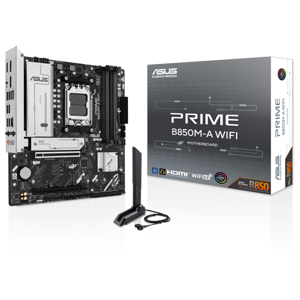 ASUS PRIME B850M-A WIFI 8000MHz DDR5 Soket AM5 M.2 HDMI DP mATX Anakart