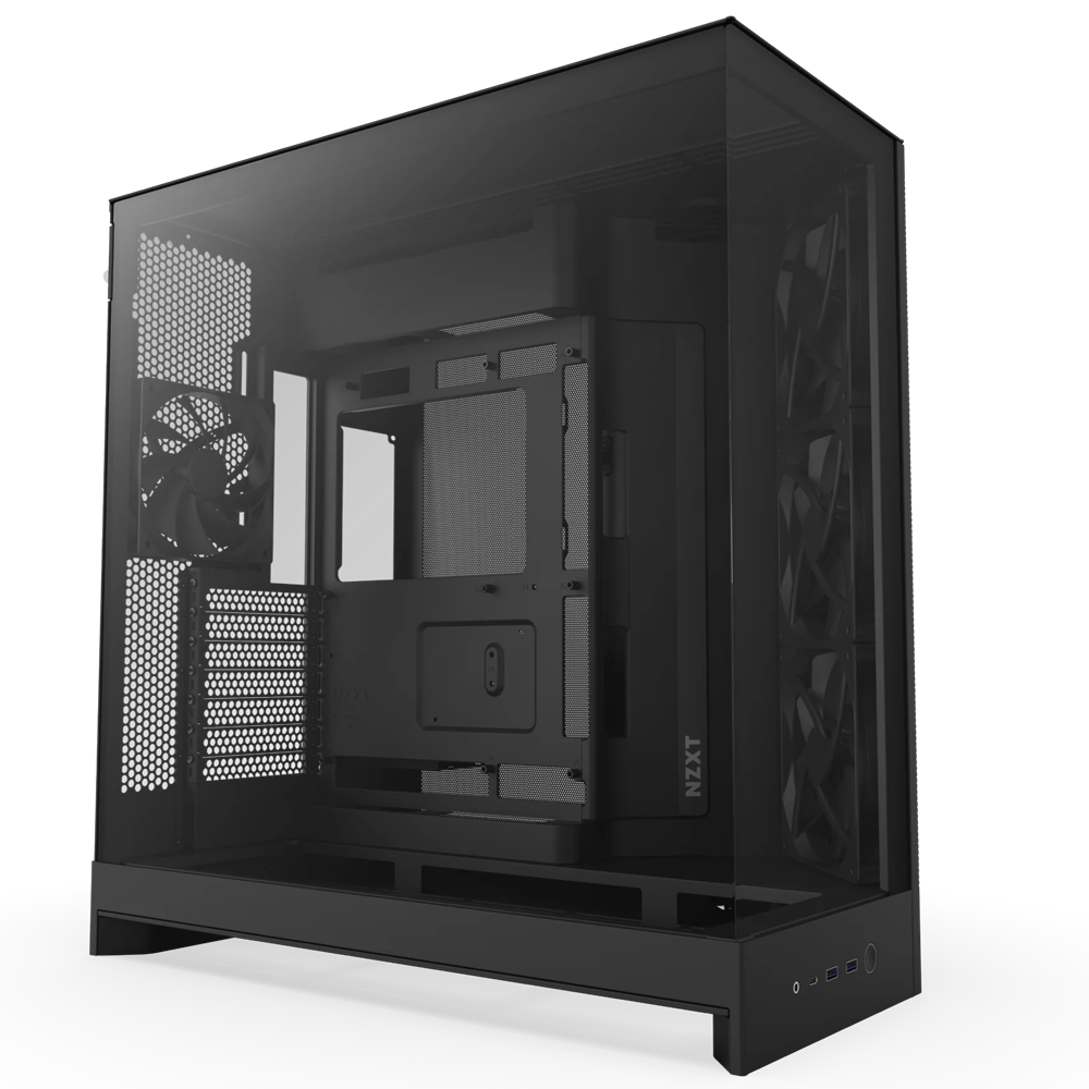NZXT H9 Flow Large Dual-Chamber Tempered Glass USB 3.2 Siyah ATX Mid Tower Kasa