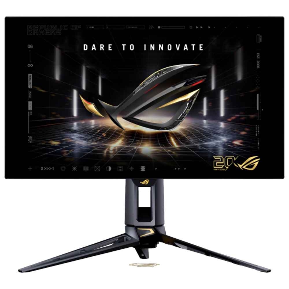 ASUS ROG Swift 20.Yıl Özel Seri PG27AQWP-G 26.5'' HD 720Hz QHD 540Hz 0.02ms HDMI DP G-Sync FreeSync Premium Pro Pivot HDR500 Dual Mode OLED Gaming Monitör