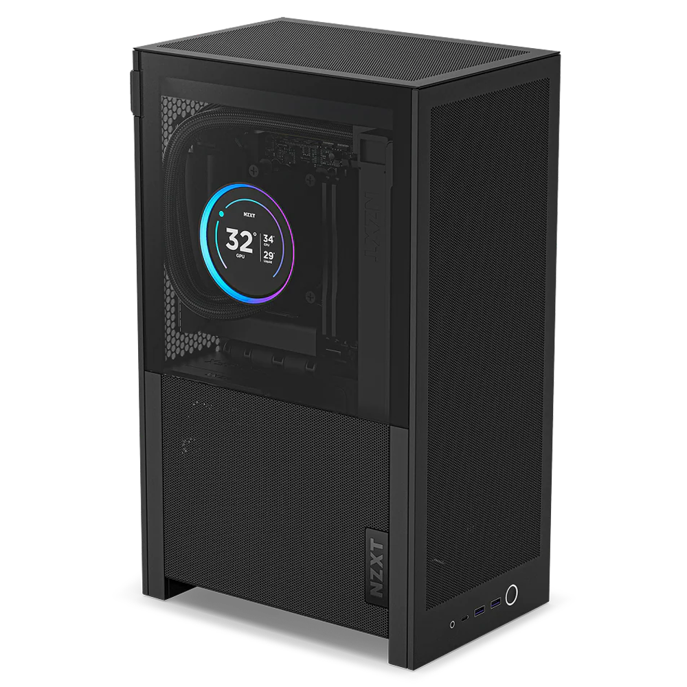 NZXT H2 Flow USB 3.2 USB-C Siyah Mini ITX Kasa