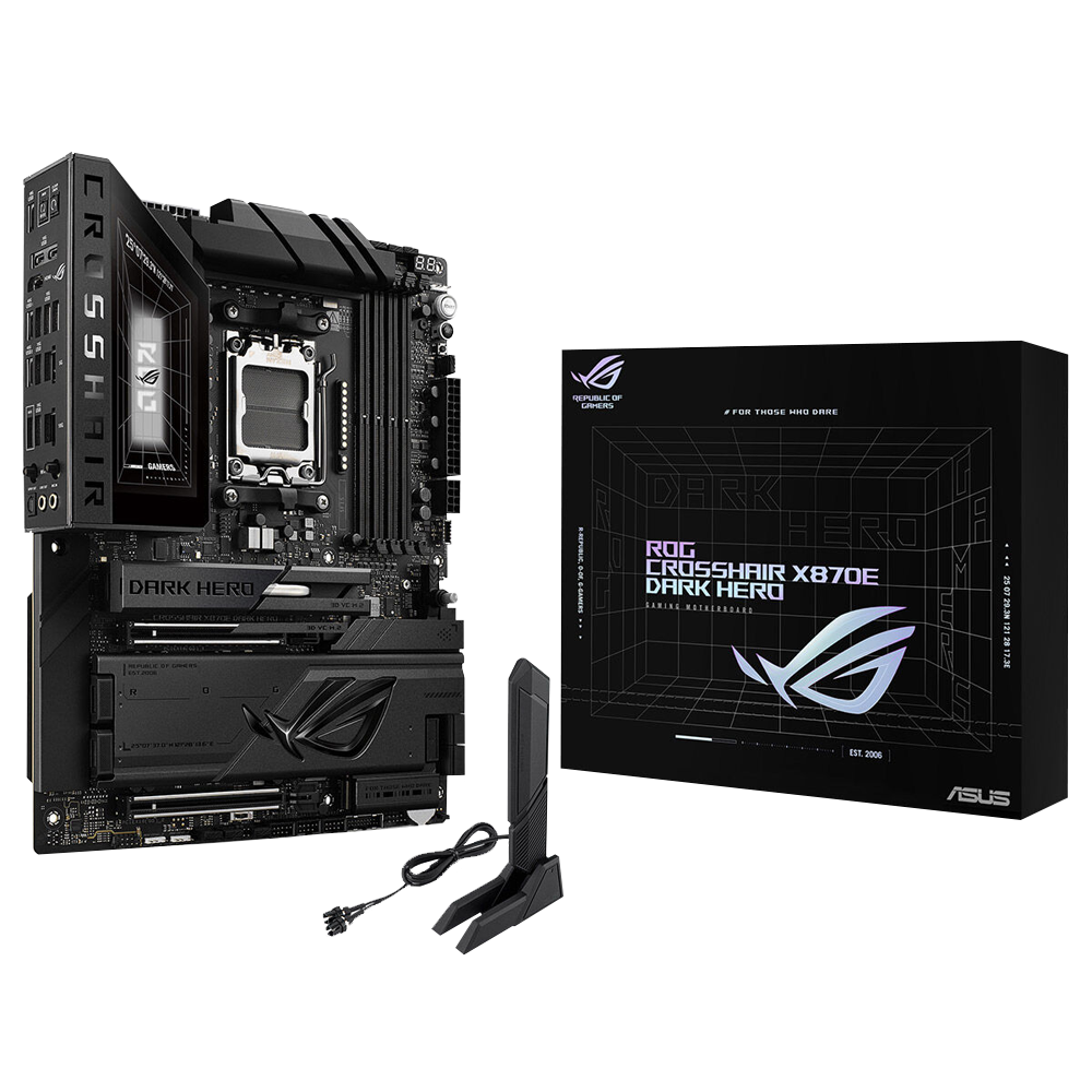 ASUS ROG CROSSHAIR X870E DARK HERO 9600MHz(OC) DDR5 Soket AM5 WIFI7 M.2 HDMI ATX Anakart