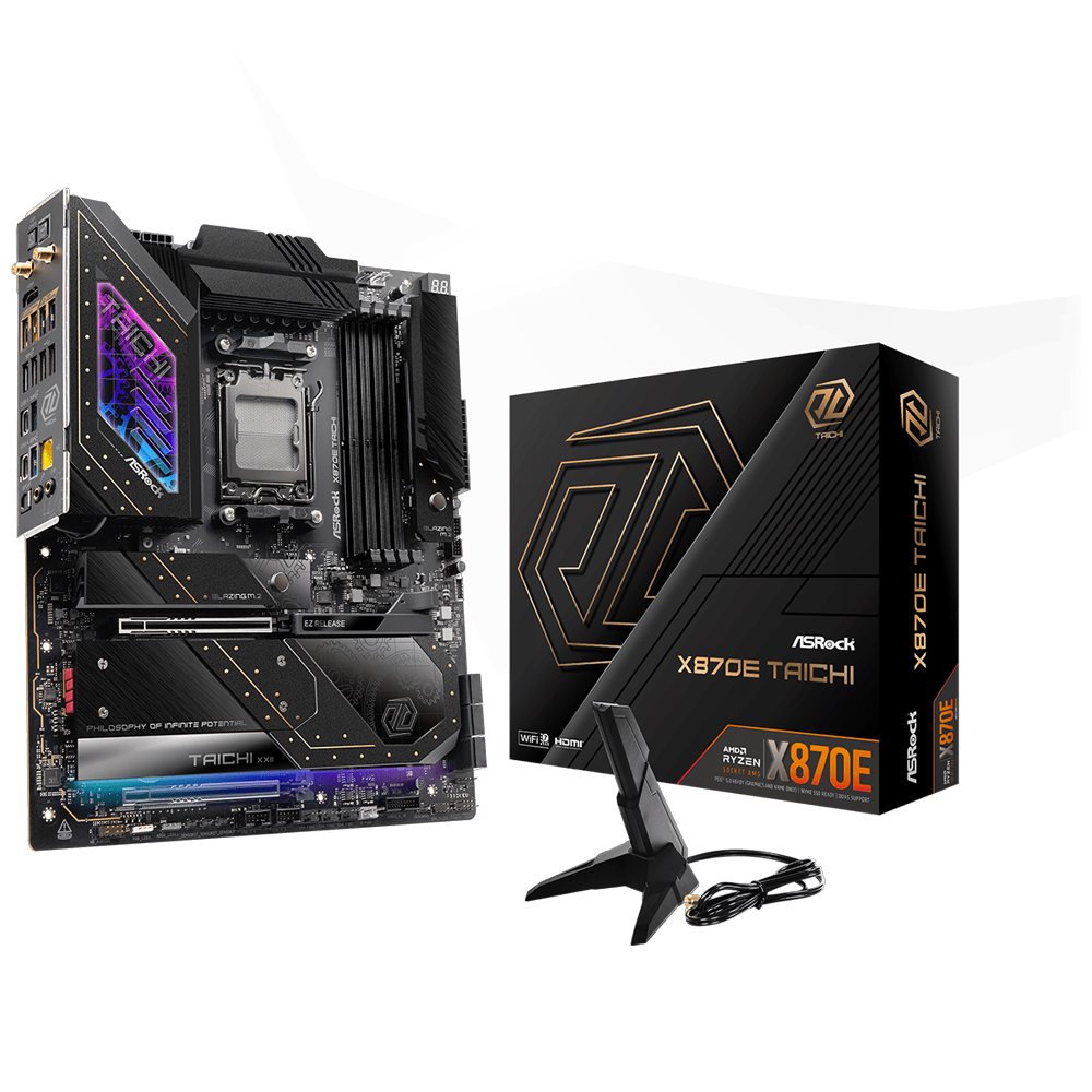 ASROCK X870E Taichi 8200MHz DDR5 Soket AM5 M.2 USB 3.2 HDMI E-ATX Anakart