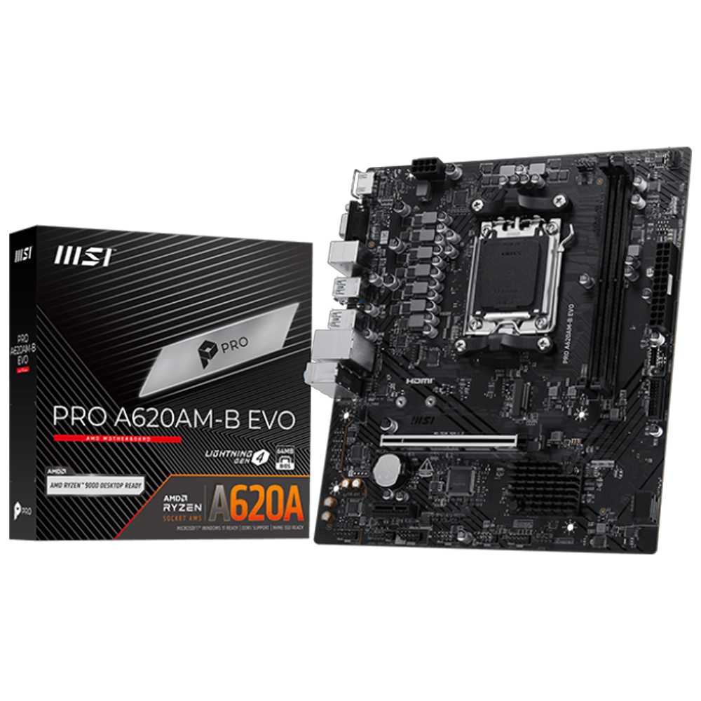 MSI PRO A620AM-B EVO 6800MHz(OC) DDR5 Soket AM5 M.2 HDMI mATX Anakart