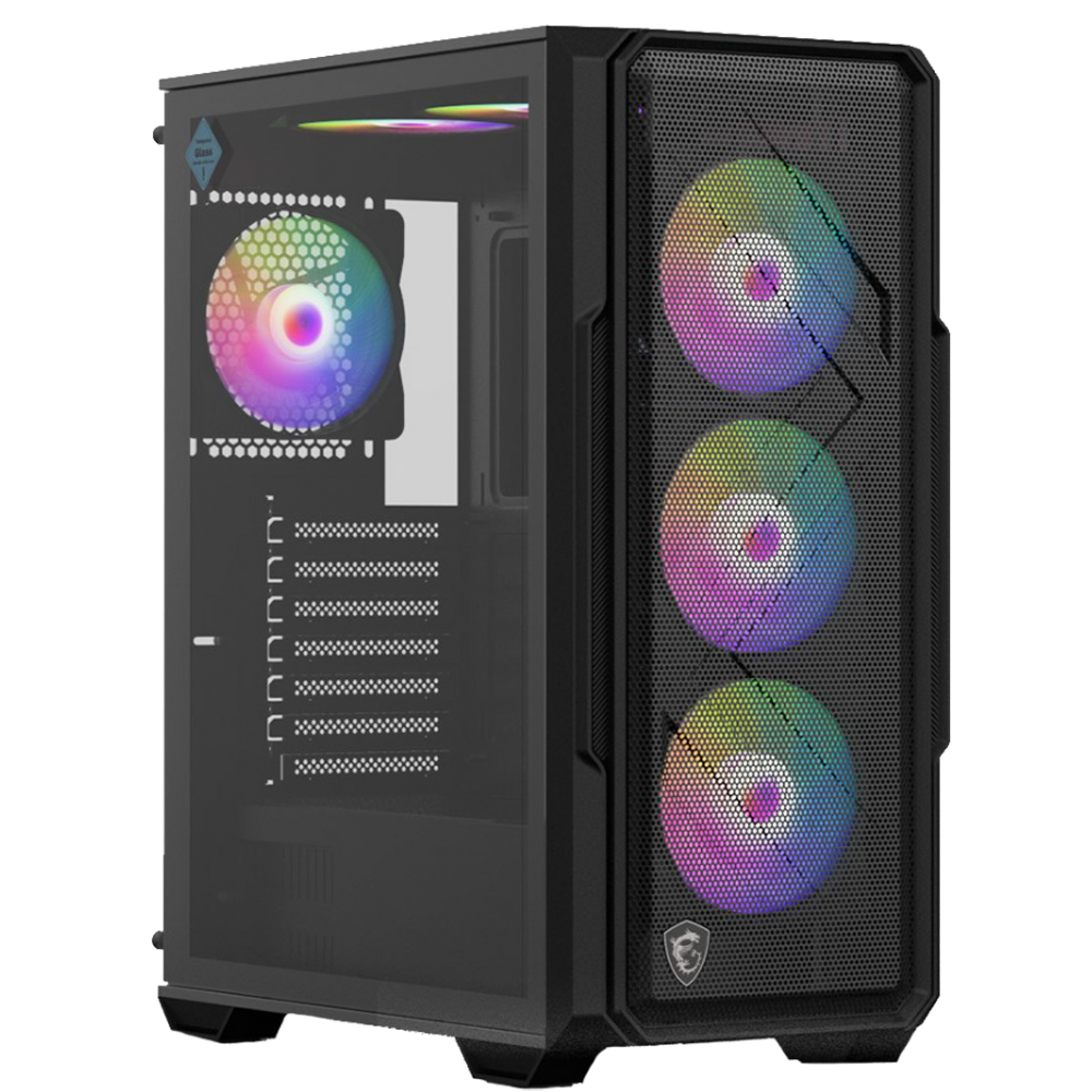 MSI MAG FORGE 151A B75 750W 80+ Bronze Tempered Glass RGB Siyah ATX Bilgisayar Kasası