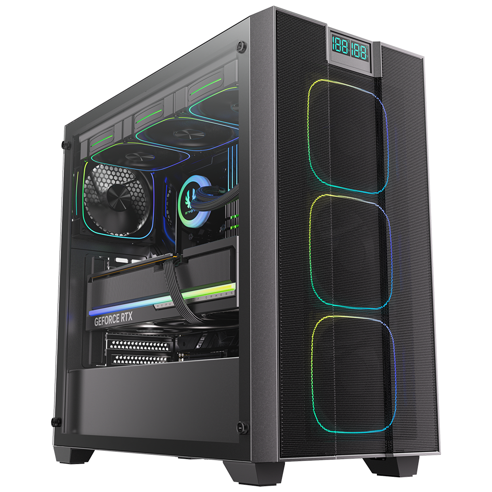 BitFenix IT200 750W 80+ Bronze ATX 3.1 Tempered Glass FRGB Siyah ATX Mid Tower Kasa