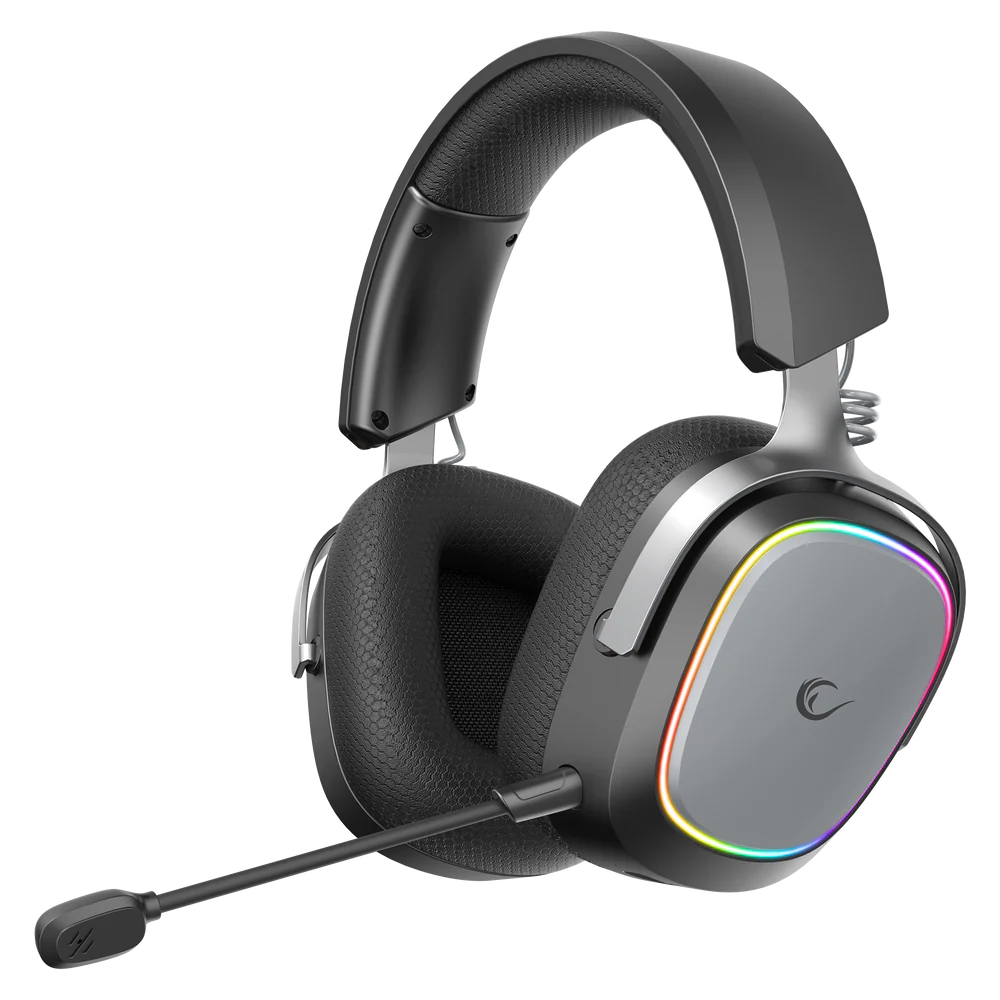 Rampage Retsu Stereo RGB Siyah/Gri Kablosuz Gaming Kulaklık