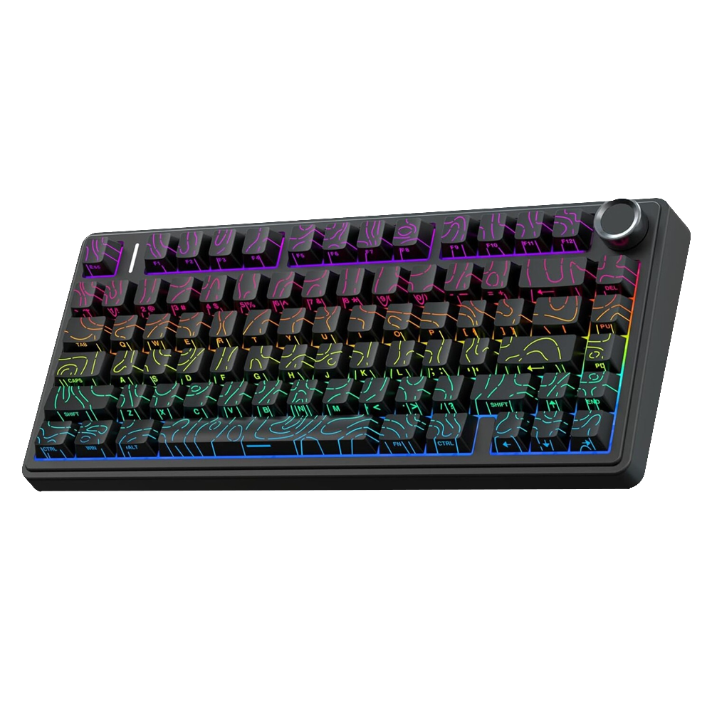 Aula F75 Seiya Switch Hot Swap TKL RGB Desenli Siyah Kablosuz Gaming Klavye
