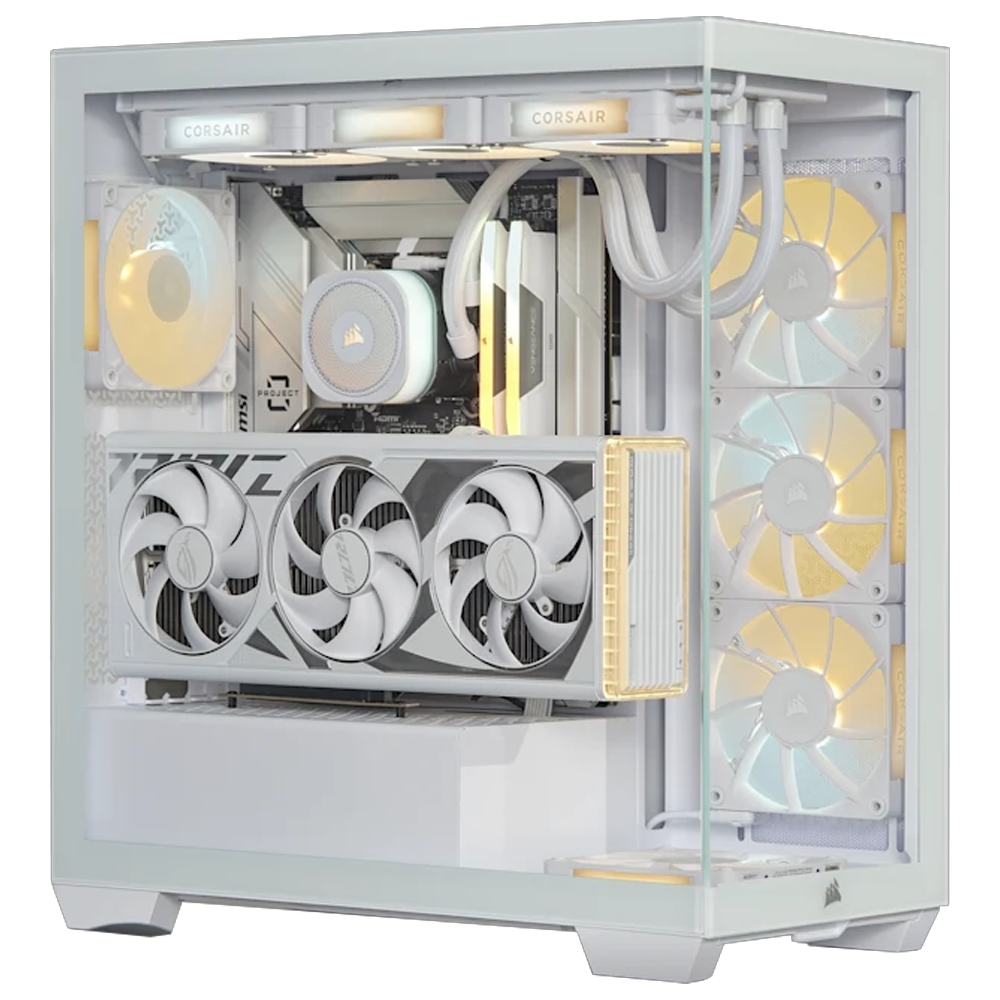 CORSAIR 3500x 850W 80+ Gold RGB Tempered Glass Beyaz ATX Mid Tower Kasa