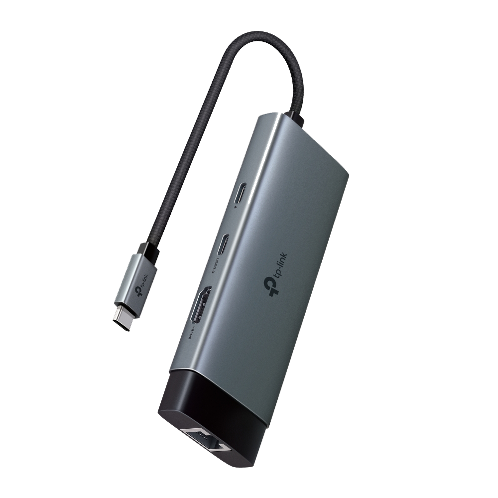 TP-LINK UH6120C 4K/60Hz HDMI GİGABİT Ethernet 2xUSB-A 1xType-C 1XRJ45 1xPD 100W Çevirici Çoklayıcı Hub