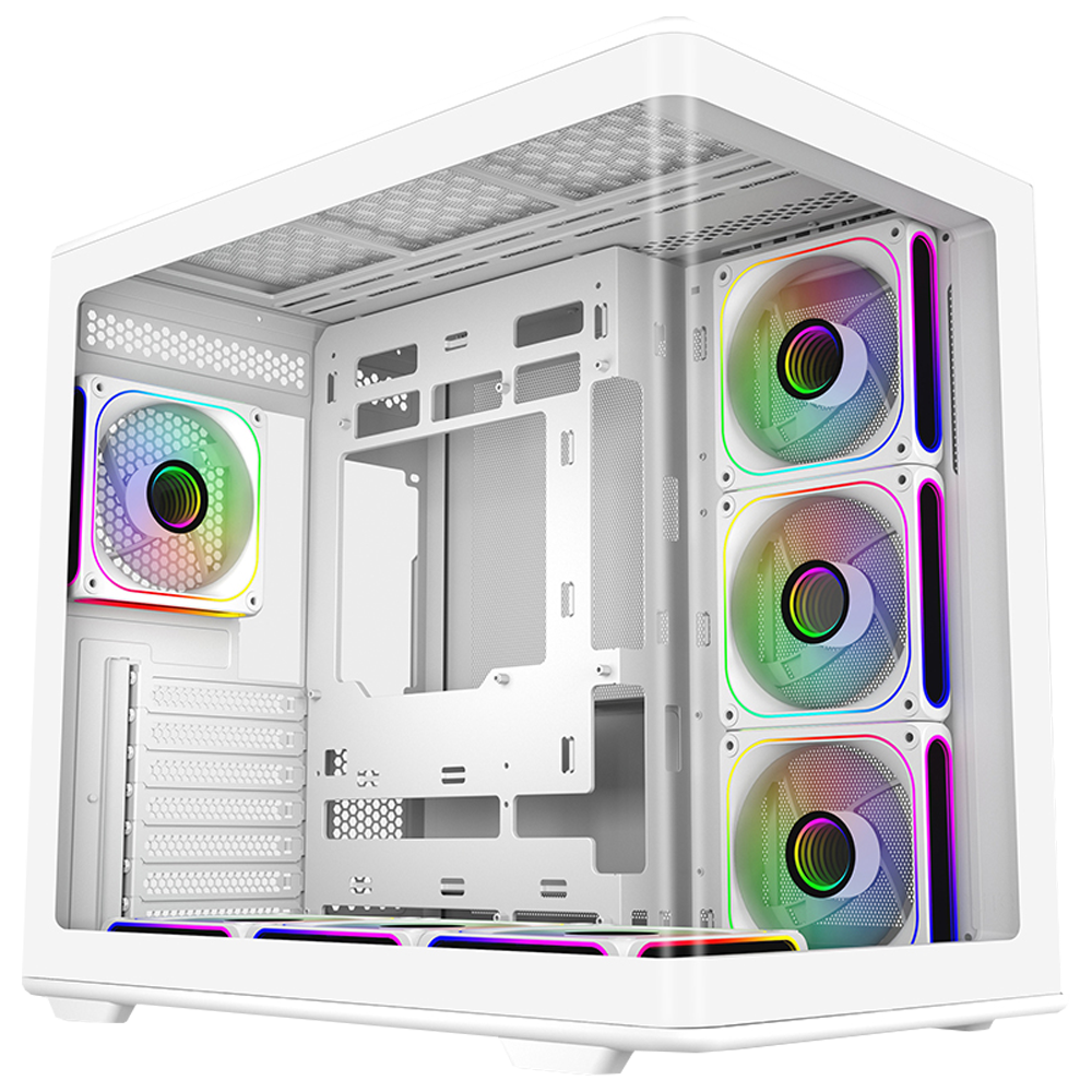 Cooler Master Elite 600 7X120mm ARGB Curve TG Mid Tower Beyaz Kasa