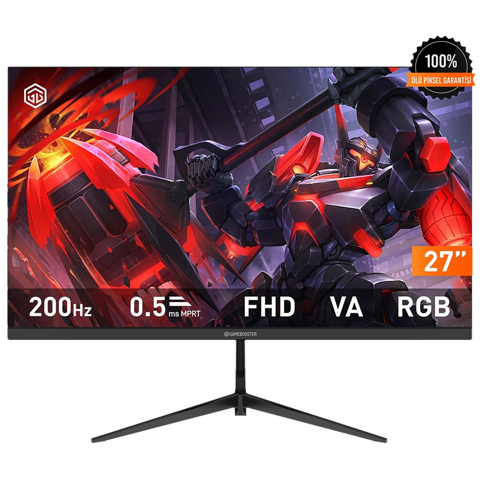 GameBooster Ruvie FF20 27'' 200Hz 0.5ms HDMI DP Adaptive Sync HDR10 FHD VA Gaming Monitör