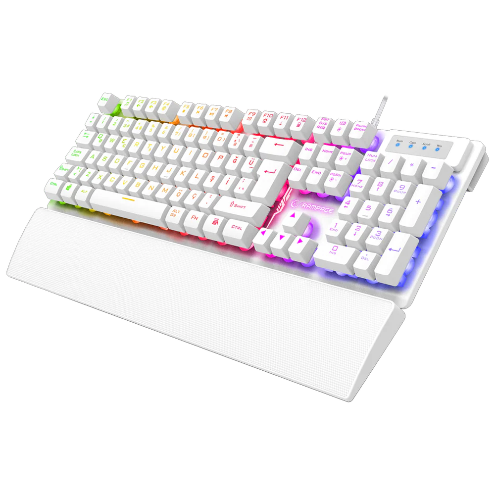Rampage KM-RX7 FORTUNA V2 Beyaz Klavye Mouse Set