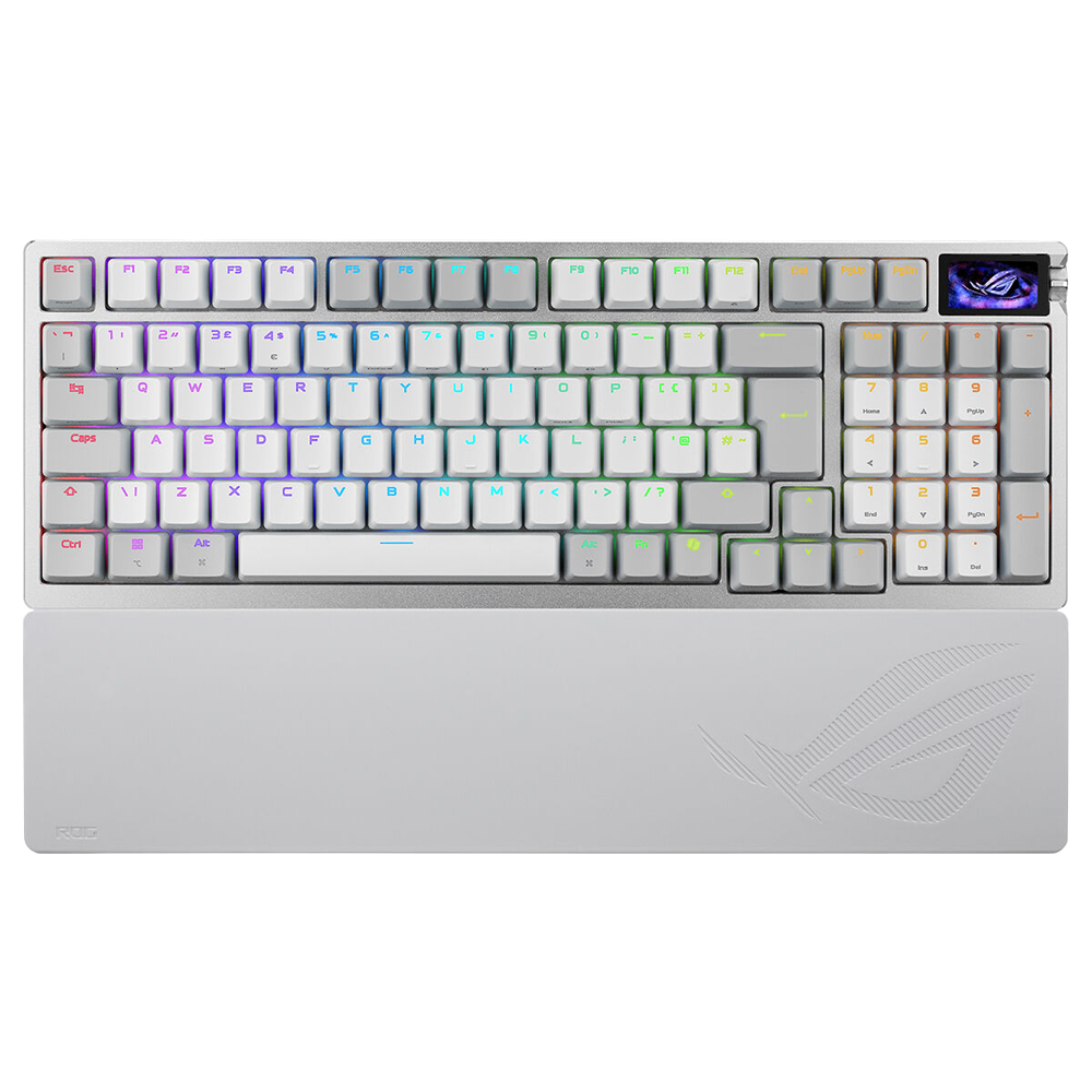 ASUS ROG AZOTH 96 HE ROG HFX V2 Manyetik Switch Kablosuz Türkçe RGB Beyaz Mekanik Gaming Klavye