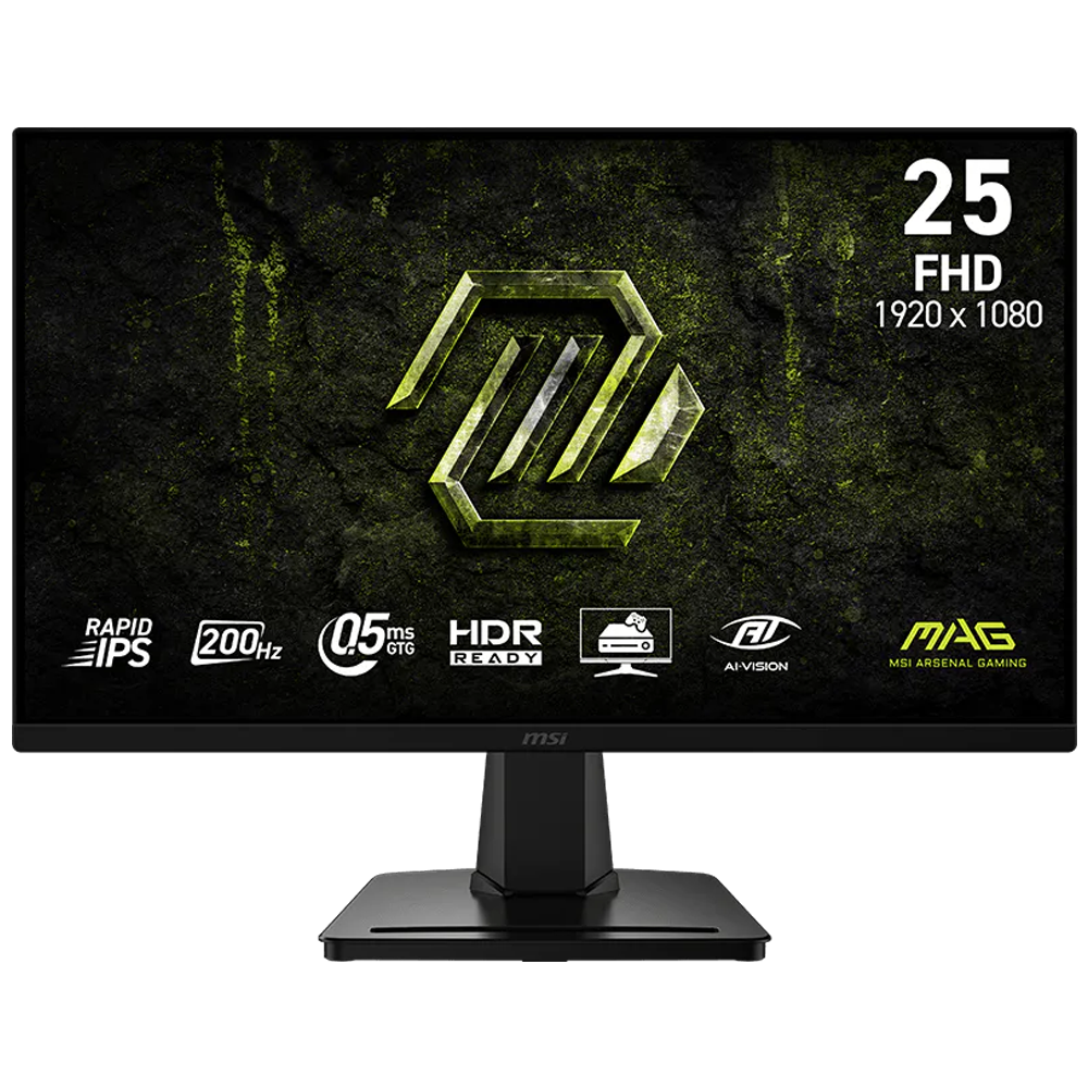 MSI MAG 256F E20 24.5" 200Hz 0.5ms HDMI DP FreeSync Premium HDR Ready FHD Rapid IPS Monitör