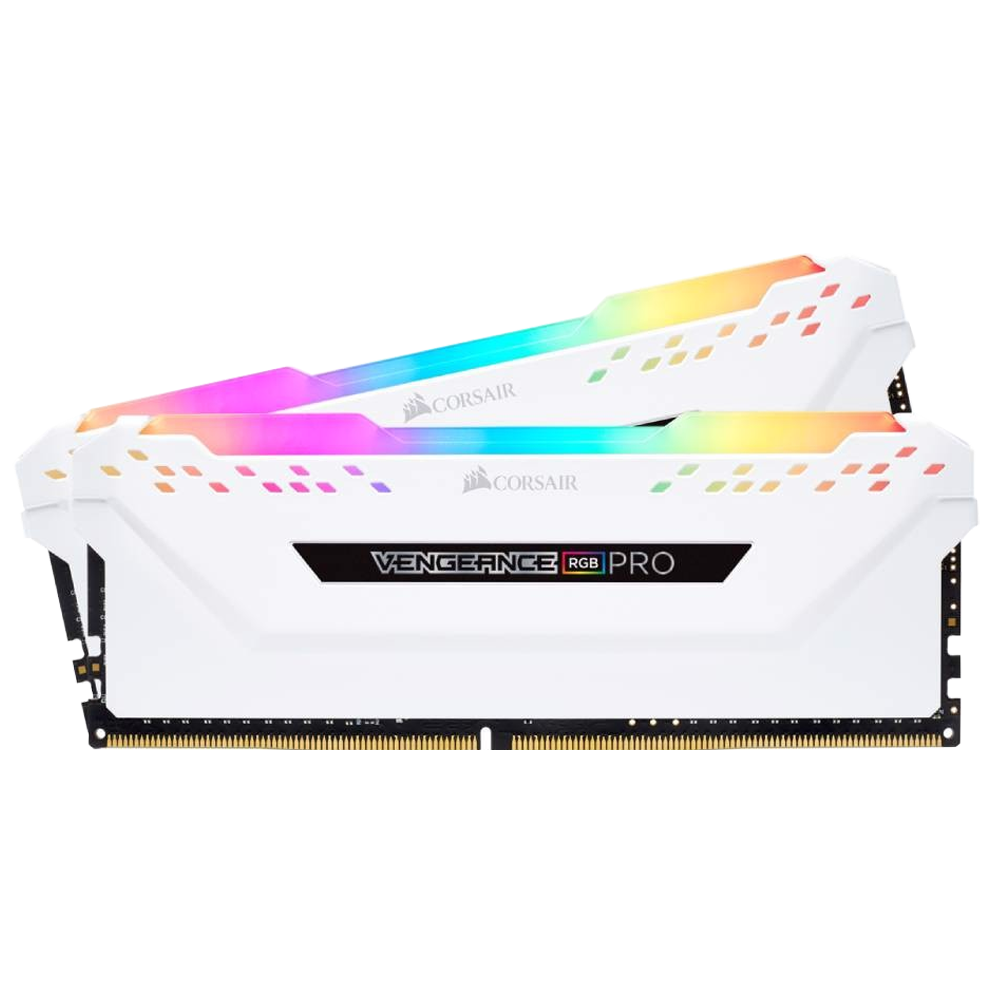 CORSAIR 32GB (2x16GB) Vengeance RGB PRO Beyaz 3200MHz CL16 DDR4 XMP Dual Kit Ram