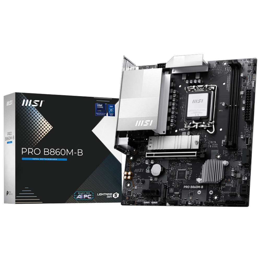 MSI PRO B860M-B 9066MHz OC DDR5 Soket 1851 M.2 HDMI DP mATX Anakart