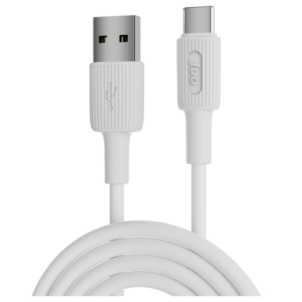 Juo 66W USB-A USB-C Beyaz Hızlı Şarj ve Data Kablosu 1 Metre
