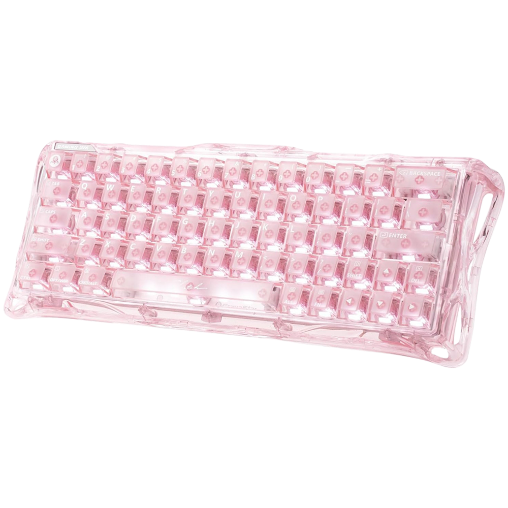 GravaStar Mercury V60 Manyetik Switch RGB İngilizce Q Crystal Rose Kablolu Gaming Klavye