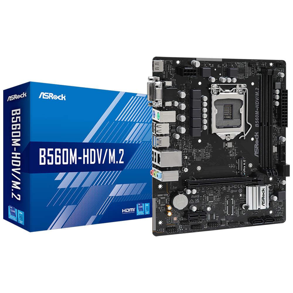 ASROCK B560M-HDV M.2 4000MHz DDR4 Soket 1200 M.2 USB 3.2 HDMI mATX Anakart
