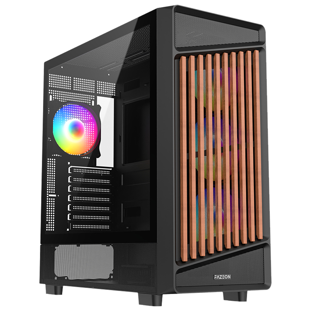 FAZEON F19 750W 80+ Bronze Tempered Glass Mesh 4x ARGB Fanlı USB 3.0 Siyah ATX Bilgisayar Kasası